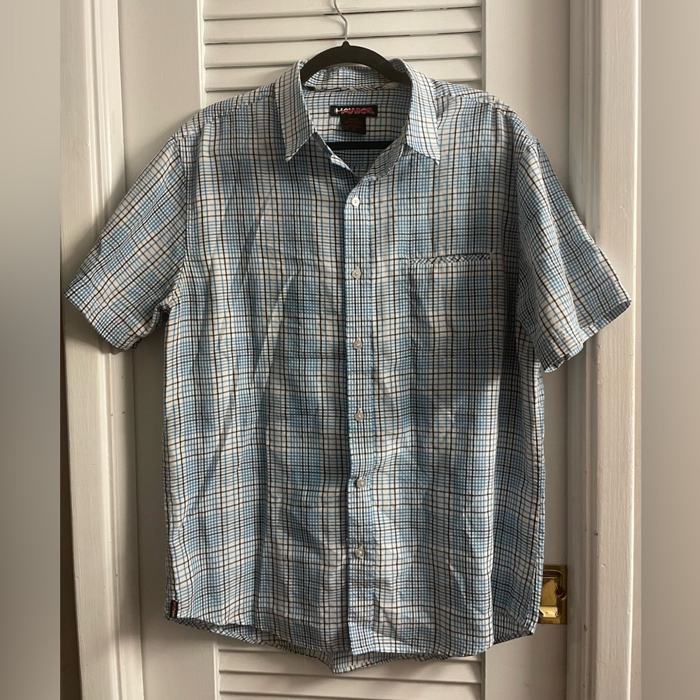 Hawk by Tony Hawk Y2K Size XL (Runs Small) Short Sleeve Button Down-Like New
